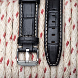 Aligator Grain Leather Strap