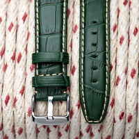 Aligator Grain Leather Strap