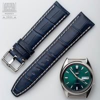 Aligator Grain Leather Strap
