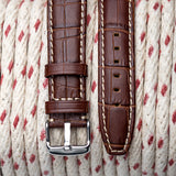 Aligator Grain Leather Strap