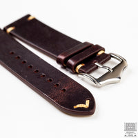 Vintage Leather Strap, Burgundy Red