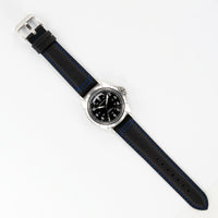 MKS Black Sailcloth Strap w/ Blue Stitching