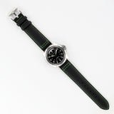 MKS Black Sailcloth Strap w/ Green Stitching