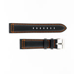 MKS Black Sailcloth Strap w/ Orange Stitching