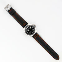 MKS Black Sailcloth Strap w/ Orange Stitching