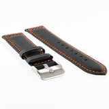 MKS Black Sailcloth Strap w Orange Stitching MKS Nato Straps