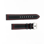 MKS Black Sailcloth Strap w/ Red Stitching