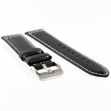 MKS Black Sailcloth Strap w/ White Stitching